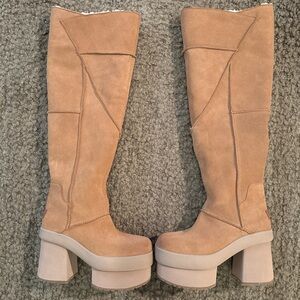 UGG Tan Over the Knee Boots